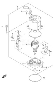 Outboard DF 225 drawing PTT Motor