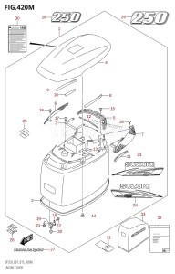 DF250Z From 25003Z-510001 (E01 E40)  2015 drawing ENGINE COVER ((DF250T,DF250Z):E40)