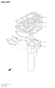 DT25 From 02503K-310001 (P36-)  2013 drawing EXHAUST TUBE (DT30R:P40)