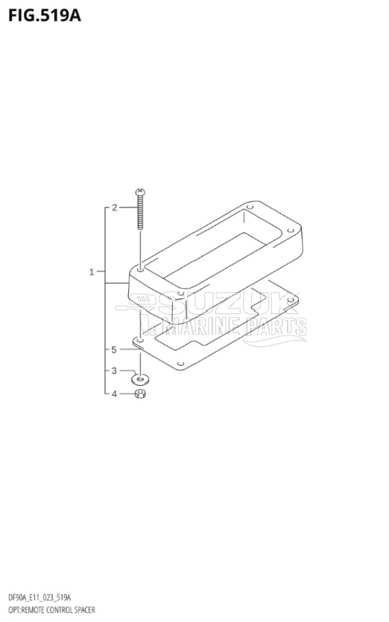 OPT:REMOTE CONTROL SPACER (SEE NOTE)