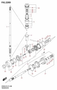 DF200A From 20003F-710001 (E01 E40)  2017 drawing TRANSMISSION (DF200AZ:E40)