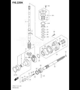 10004F-140001 (2021) 100hp E01 E40-Gen. Export 1 - Costa Rica (DF100BT  DF100BT   DF100BT) DF100B drawing TRANSMISSION