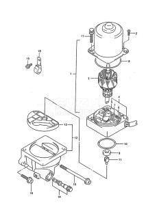 Outboard DT 85 drawing Power Unit (1995 to 2000)