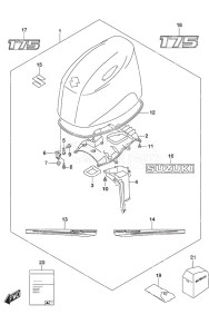 DF 175AP drawing Engine Cover