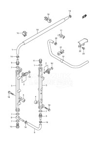 Outboard DF 225 drawing Fuel Injector