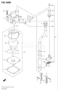 10003F-410001 (2014) 100hp E01 E40-Gen. Export 1 - Costa Rica (DF100AT  DF100BT) DF100A drawing WATER PUMP (DF115AT:E40)