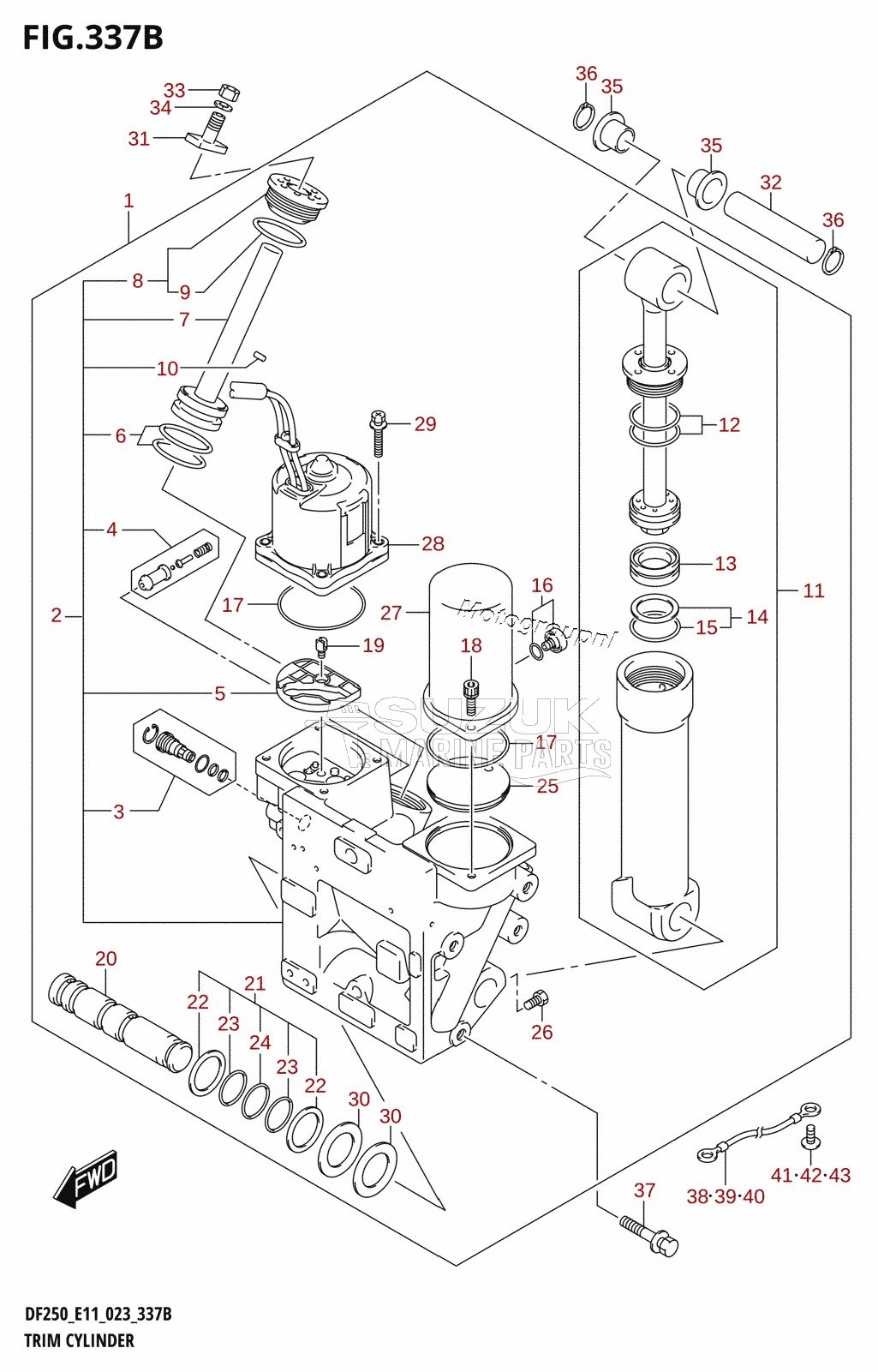 TRIM CYLINDER (X-TRANSOM,XX-TRANSOM)