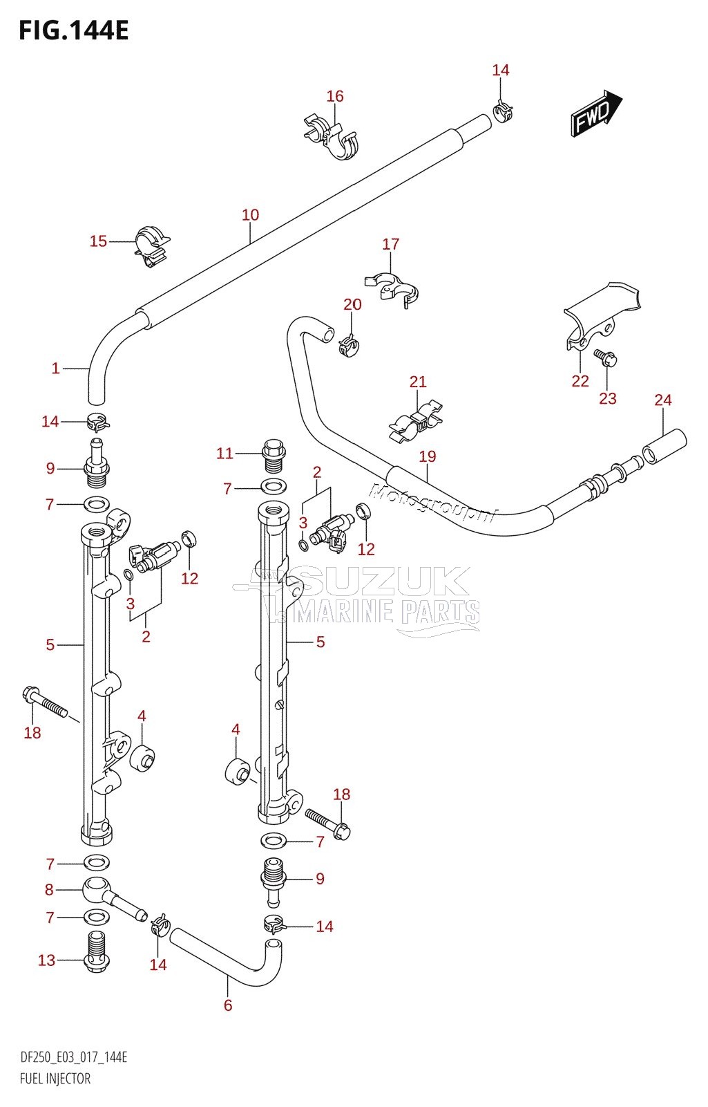 FUEL INJECTOR (DF250T:E03)