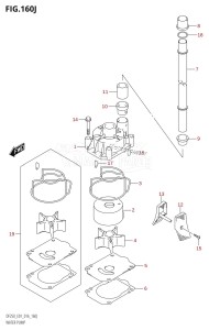 DF225Z From 22503Z-610001 (E01 E40)  2016 drawing WATER PUMP (DF250T:E01)