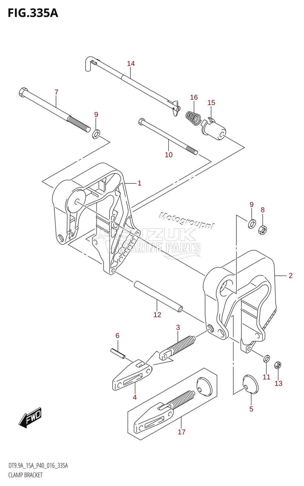 CLAMP BRACKET (DT9.9A:P40)