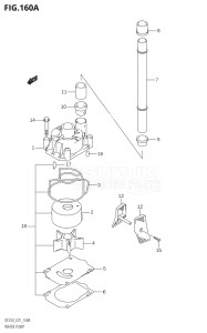 22501Z-421001 (2004) 225hp E01-Gen. Export 1 (DF225ZK4) DF225Z drawing WATER PUMP