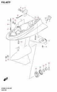 DF140BT From 14005F-440001 (E11 - E40)  2024 drawing GEAR CASE ((DF140BZ,DF115BZ):E40)