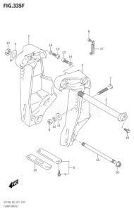 11503Z-510001 (2005) 115hp E03-USA (DF115AZ) DF115AZ drawing CLAMP BRACKET (DF115AST:E03)