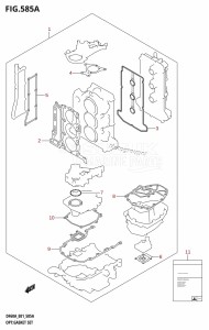 DF40A From 04004F-110001 (E34-Italy)  2011 drawing OPT:GASKET SET