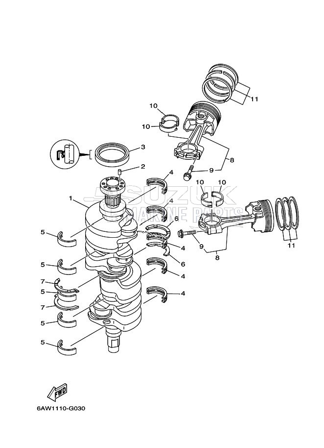 CRANKSHAFT--PISTON