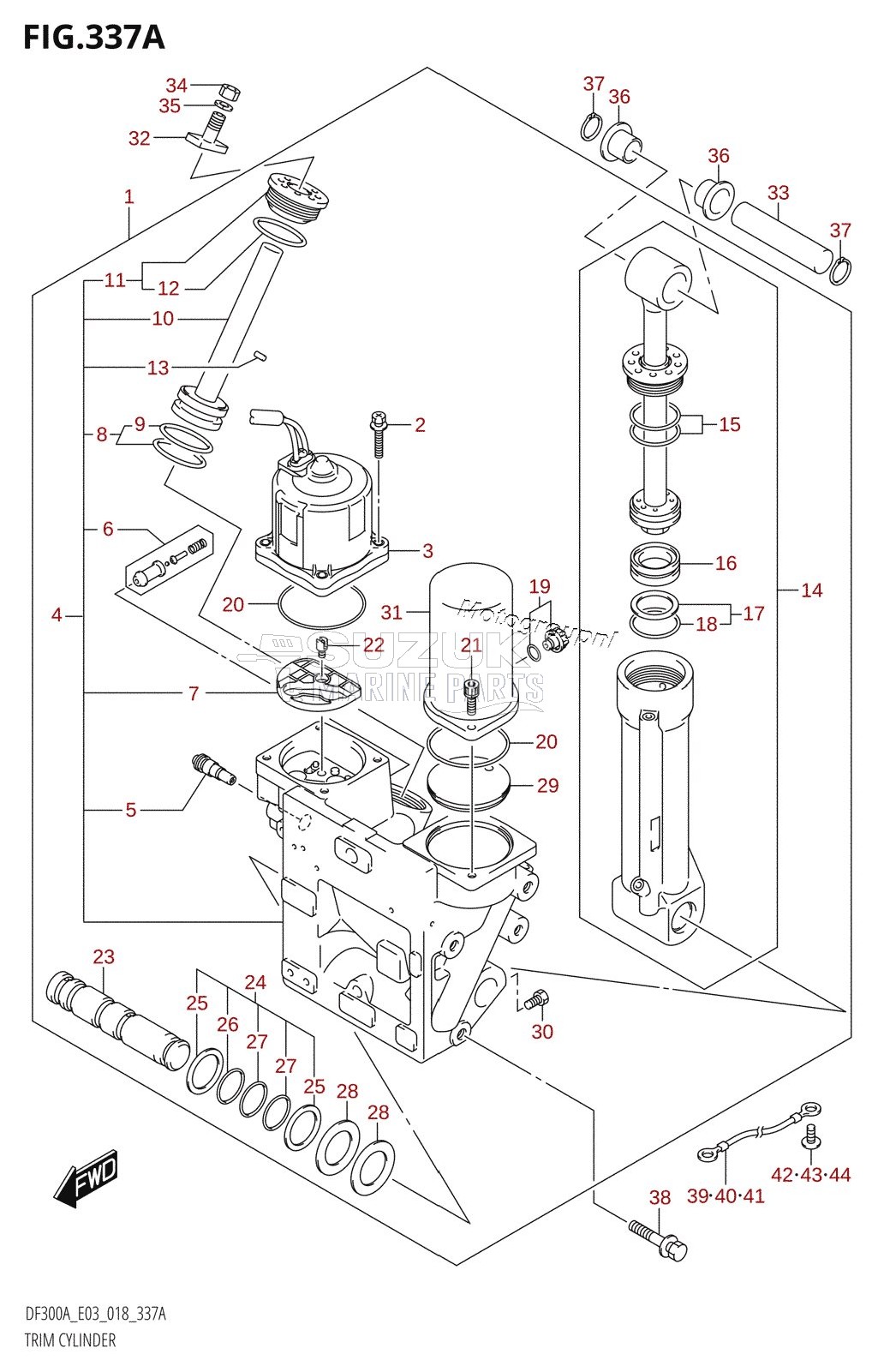 TRIM CYLINDER (X-TRANSOM,XX-TRANSOM)