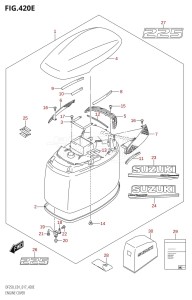 DF200Z From 20002Z-710001 (E01 E40)  2017 drawing ENGINE COVER (DF225T:E01,DF225Z:E01)