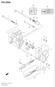 00994F-910001 (2019) 9.9hp P01-Gen. Export 1 (DF9.9A  DF9.9AR) DF9.9A drawing CLAMP BRACKET (DF8A:P01)