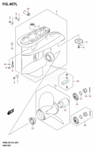 DF40A From 04003F-210001 (E01)  2012 drawing GEAR CASE (DF60ATH:E40)