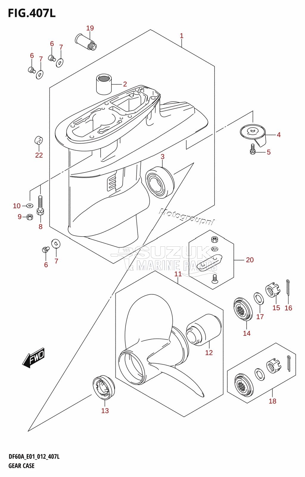 GEAR CASE (DF60ATH:E40)