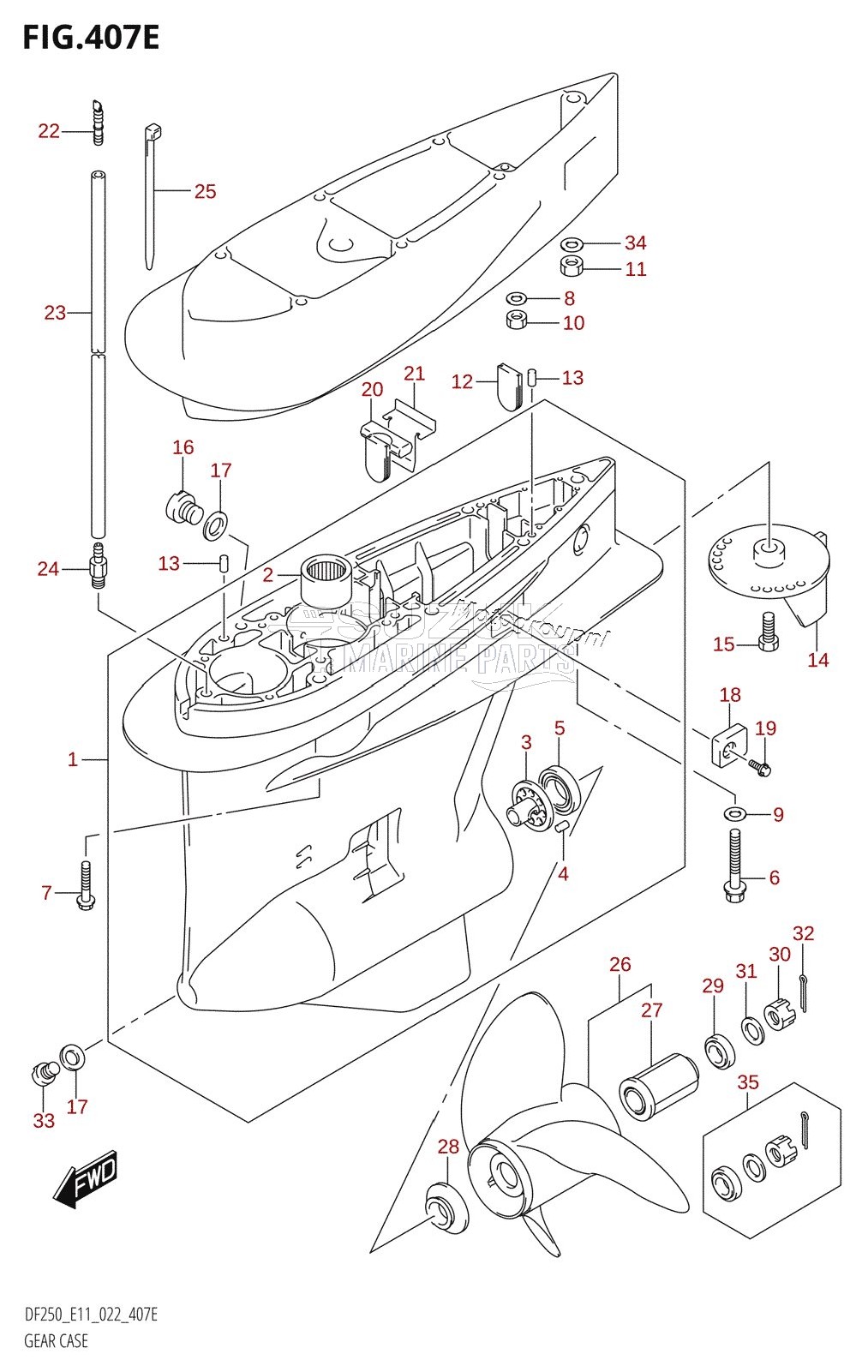 GEAR CASE (DF225Z)