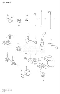 14004F-140001 (2021) 140hp E11 E40-Gen. Export 1-and 2 (DF140BG) DF140BG drawing SENSOR