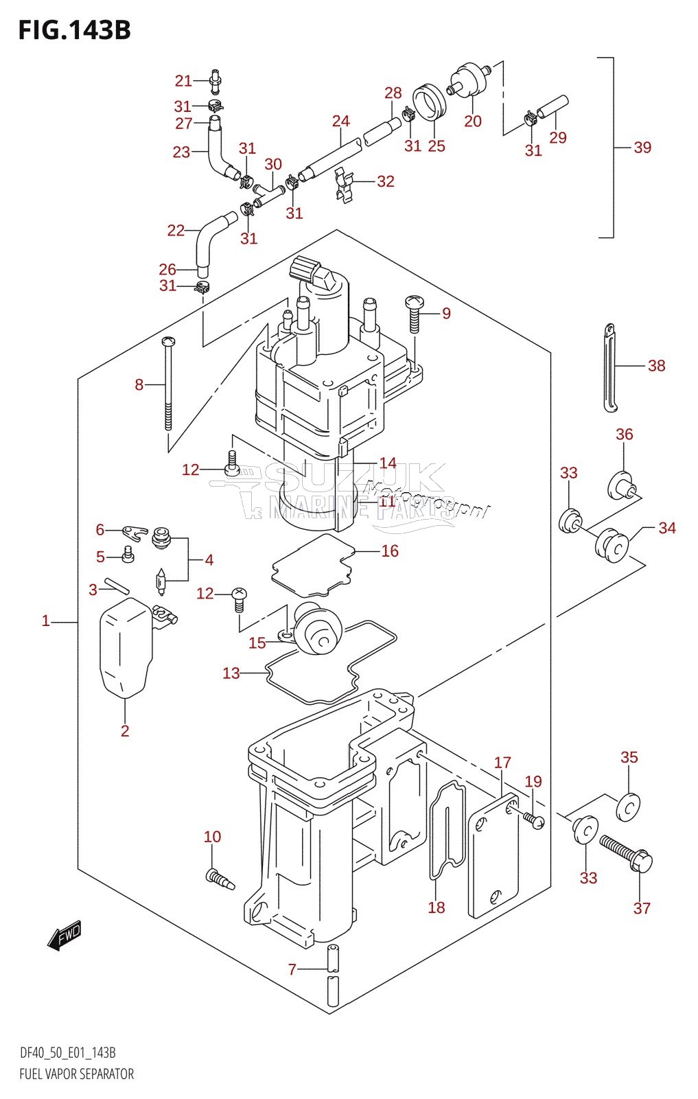 FUEL VAPOR SEPARATOR (Y,K1,K2,K3,K4,K5,K6,K7,K8,K9,K10)