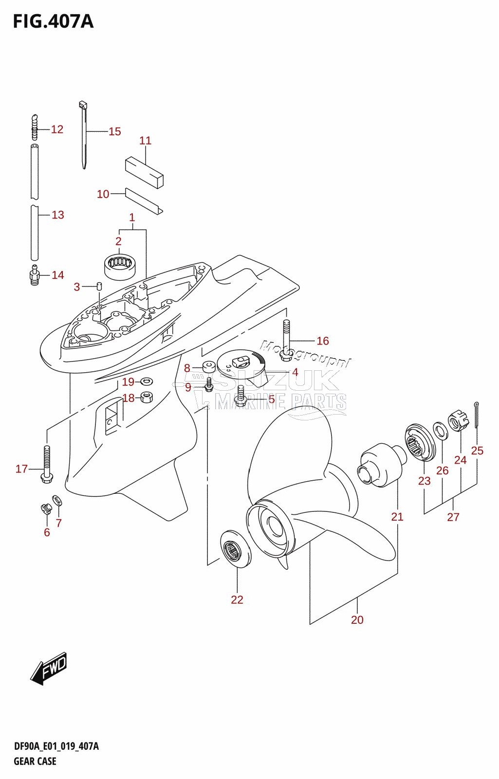 GEAR CASE (DF70A,DF90A,DF100B)