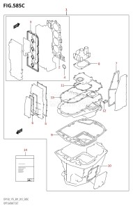 DF175T From 17502F-210001 (E01 E40)  2012 drawing OPT:GASKET SET (DF150Z:E01)