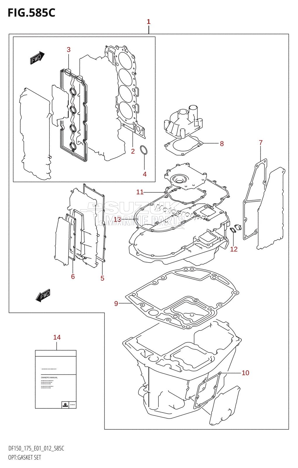 OPT:GASKET SET (DF150Z:E01)