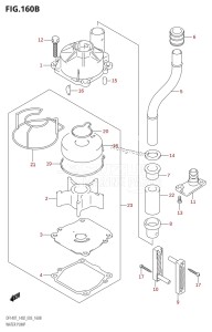 DF140Z From 14001Z-251001 (E03)  2002 drawing WATER PUMP (K6,K7,K8,K9,K10,011)