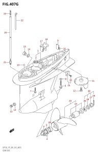 DF150Z From 15002Z-210001 (E01 E40)  2012 drawing GEAR CASE (DF175Z:E01)