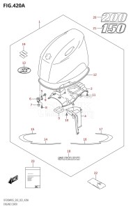 DF200AST From 20004F-040001 (E03)  2020 drawing ENGINE COVER (020,021,022)