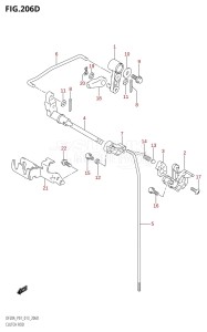 DF15A From 01504F-310001 (P01)  2013 drawing CLUTCH ROD (DF15AR:P01)