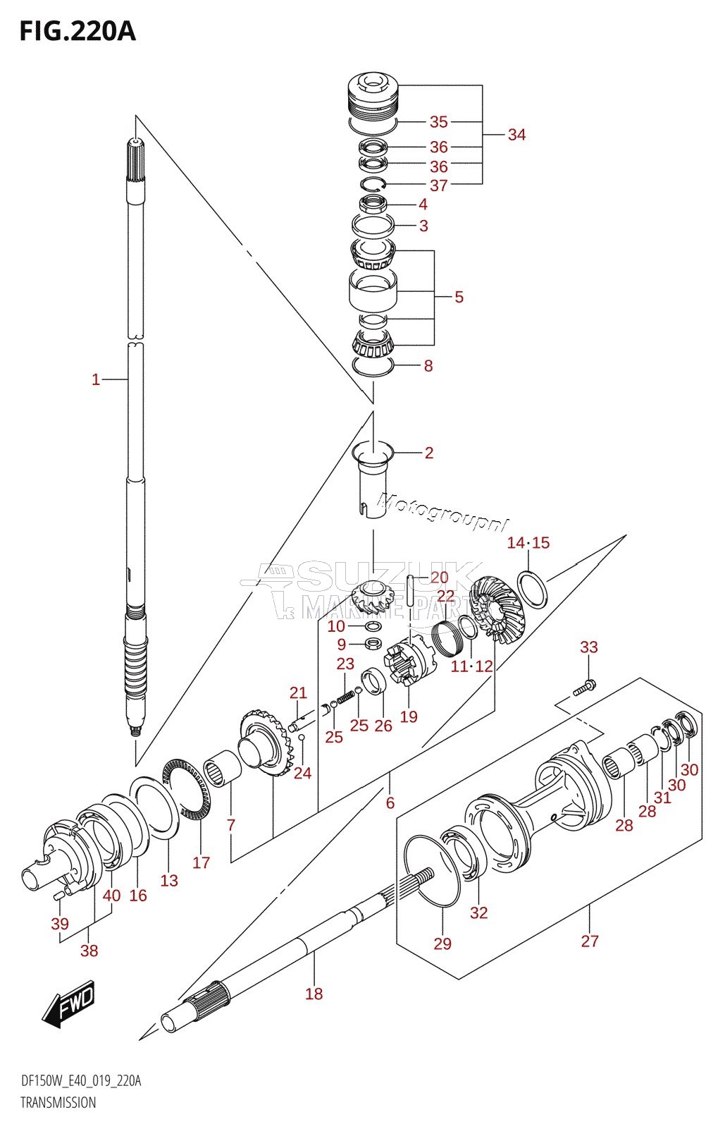 TRANSMISSION (DF150WT)