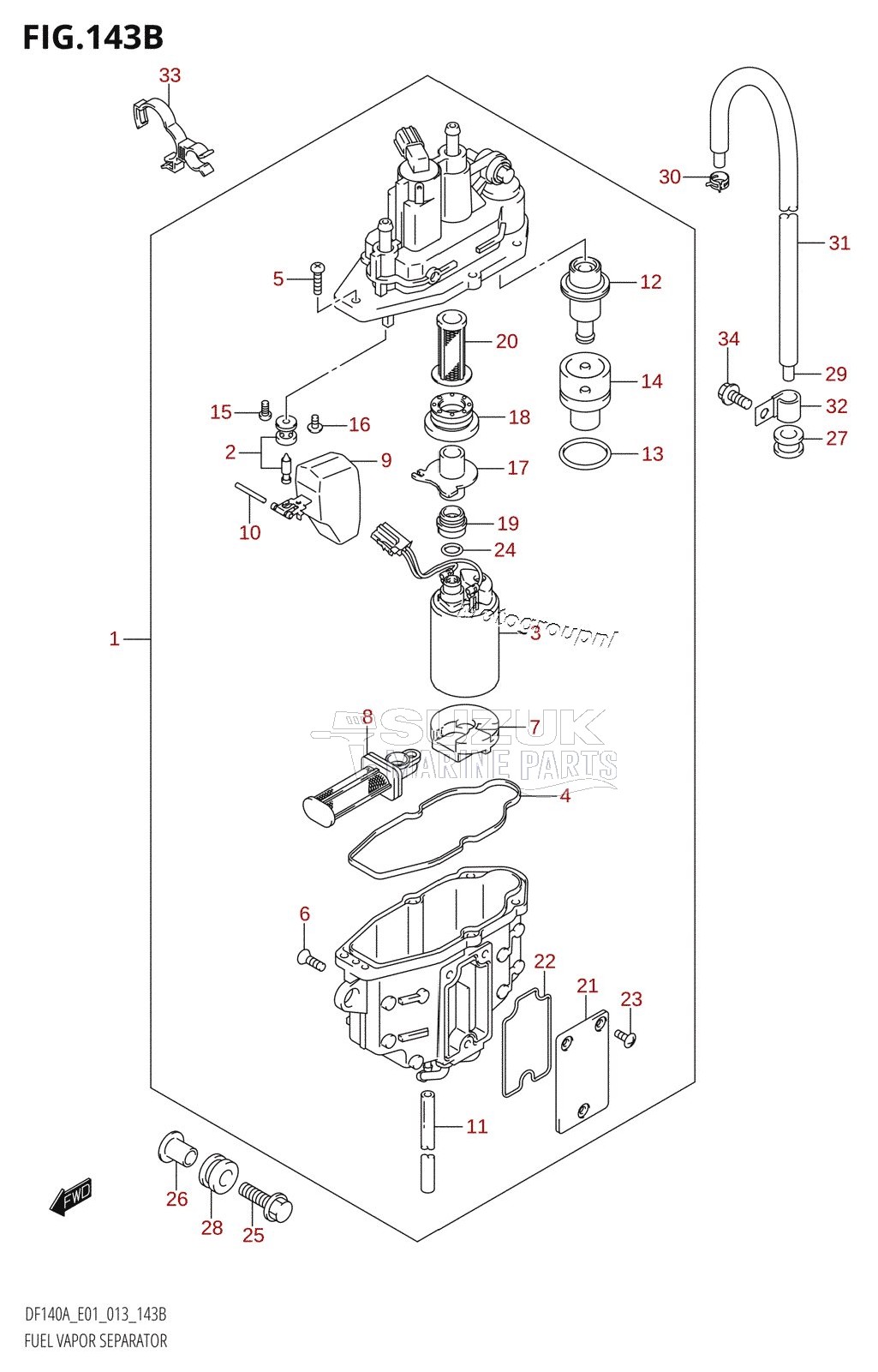 FUEL VAPOR SEPARATOR (DF140AT:E40)