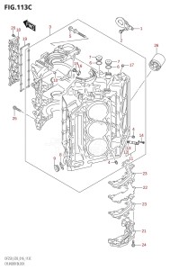 DF225T From 22503F-610001 (E03)  2016 drawing CYLINDER BLOCK (DF225T:E03)