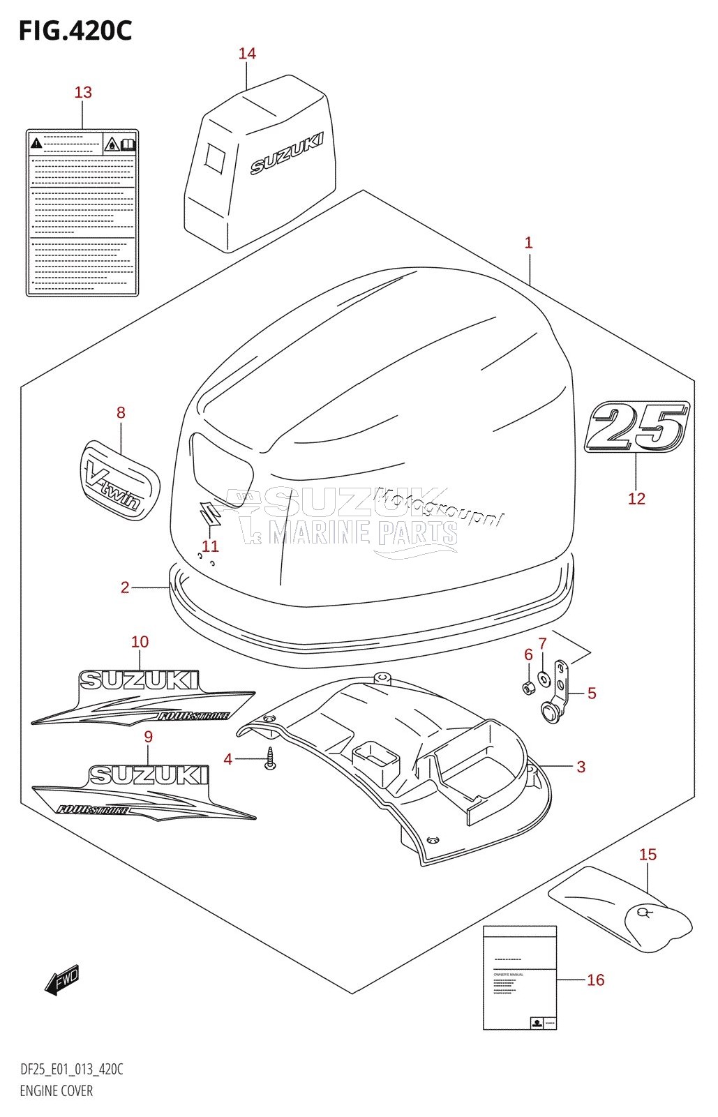 ENGINE COVER (DF25Q:E01)