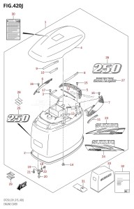 DF225Z From 22503Z-510001 (E01 E40)  2005 drawing ENGINE COVER ((DF250T,DF250Z):E01)