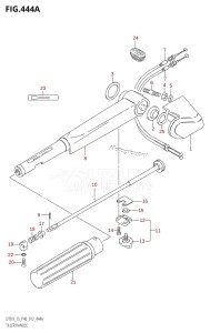 DT15 From 01504-210001 (P40)  2012 drawing TILLER HANDLE (DT9.9:P40)