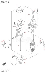 02504F-710001 (2017) 25hp P01-Gen. Export 1 (DF25A  DF25AR  DF25AT  DF25ATH) DF25A drawing STARTING MOTOR (DF30AT:P01)