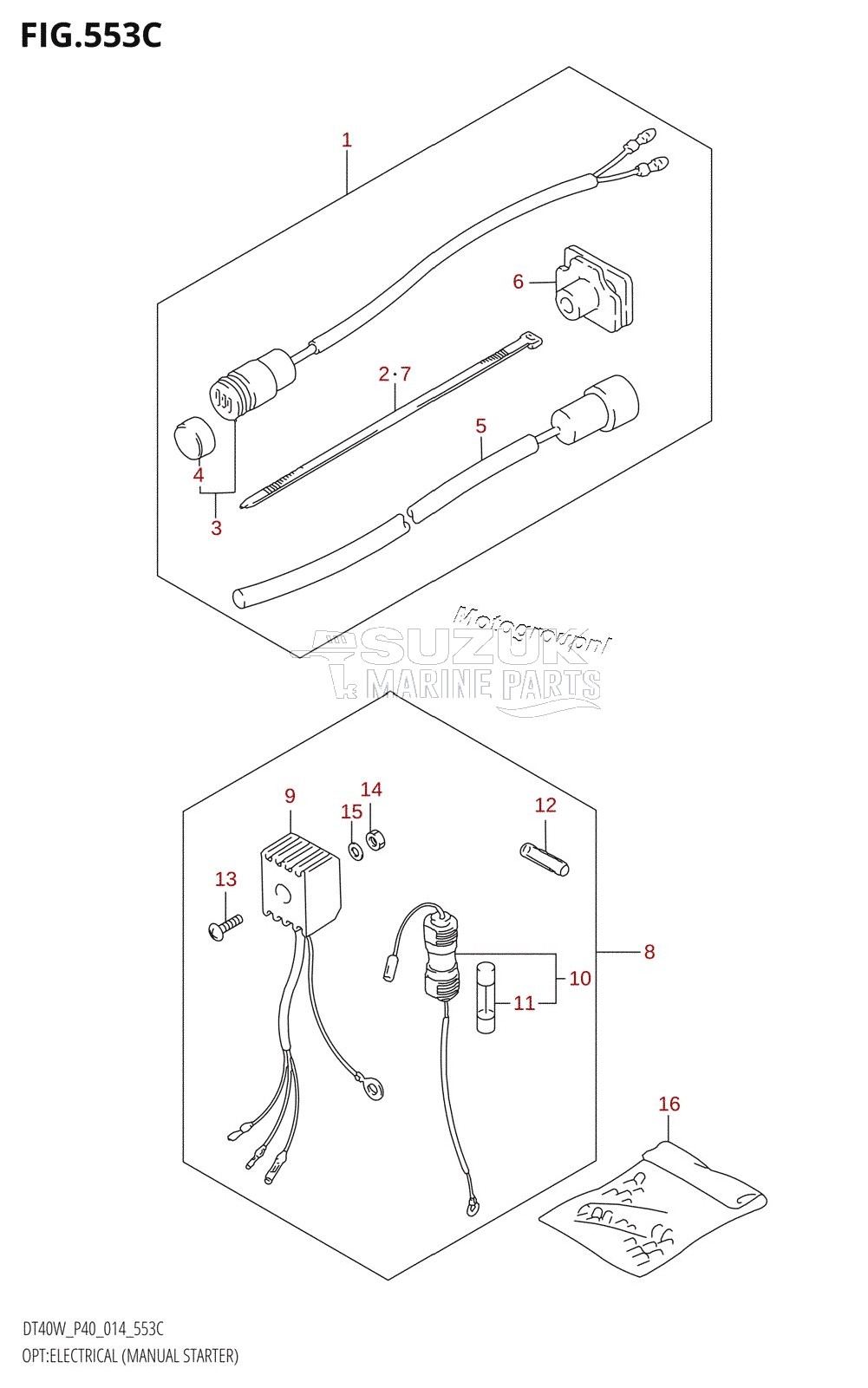 OPT:ELECTRICAL (MANUAL STARTER) (DT40WK:P40:M-STARTER)