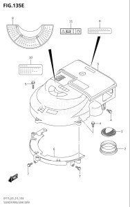 15002F-510001 (2005) 150hp E01 E40-Gen. Export 1 - Costa Rica (DF150T    DF150TG) DF150 drawing SILENCER / RING GEAR COVER (DF150Z:E01)