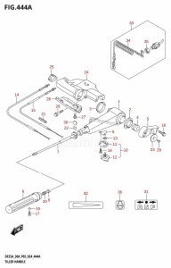 DF300A From 30002P-440001 (E11 - E40)  2024 drawing TILLER HANDLE (DF25A)