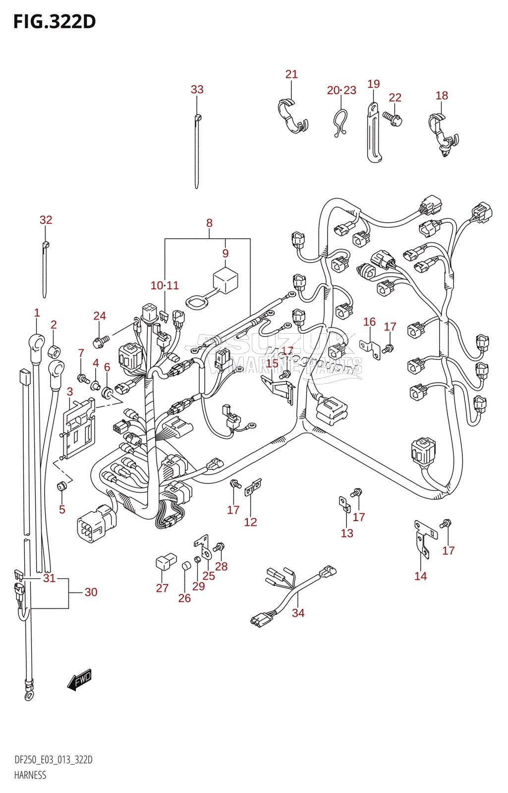 HARNESS (DF225Z:E03)