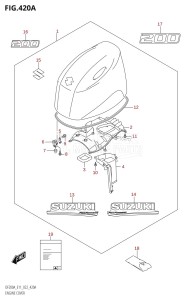 DF175A From 17503F-040001 (E01 E03 E40)  2020 drawing ENGINE COVER ((DF200AT,DF200AZ):020)