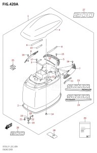 DF250ST From 25004F-240001 (E03)  2022 drawing ENGINE COVER ((DF200T,DF200Z):020)