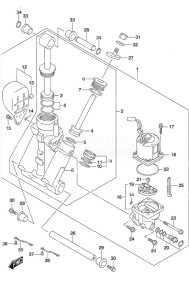 DF 250 drawing Trim Cylinder SS Model w/Transom (L)