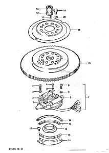 DT50 From 05003-401001 ()  1984 drawing MAGNETO