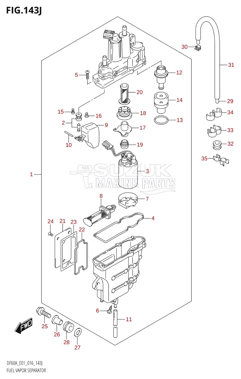 FUEL VAPOR SEPARATOR (DF60AQH:E01)